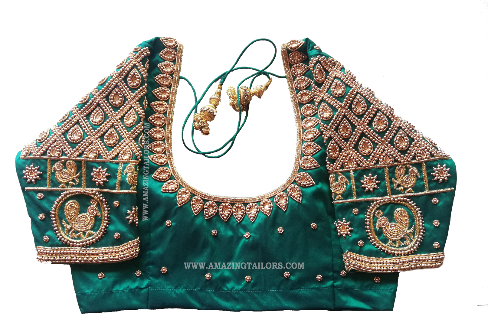 Aari Work Blouse - Bridal Blouse - Embroidery Work - Maggam Work ...