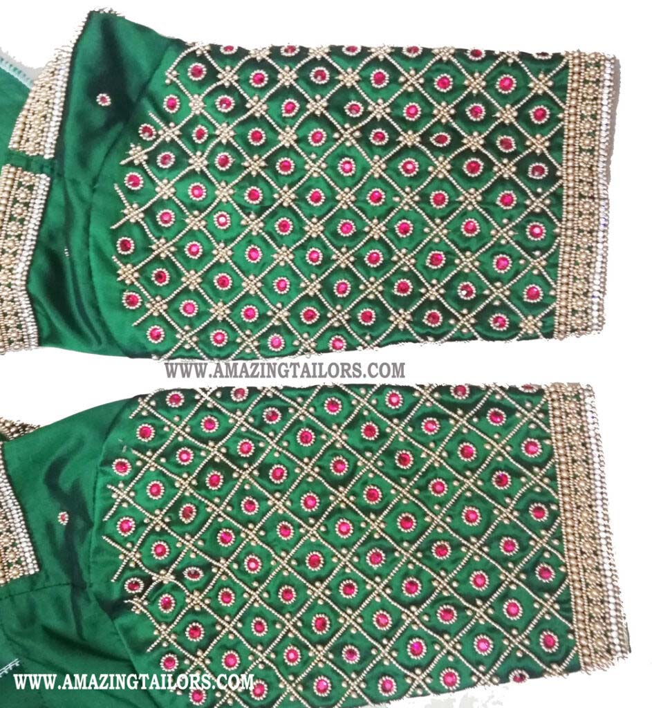 Aari work sales blouse hand designs